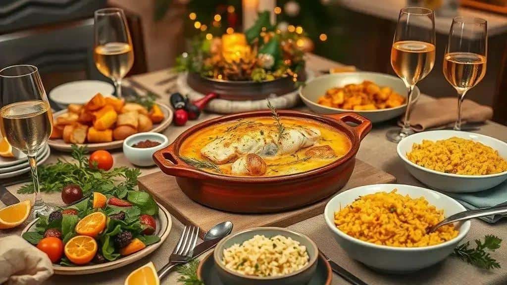 Acompanhamentos e sugestões de cardápio para a ceia