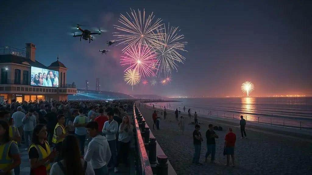 Alternativas sustentáveis: shows de luz, drones e opções sem barulho