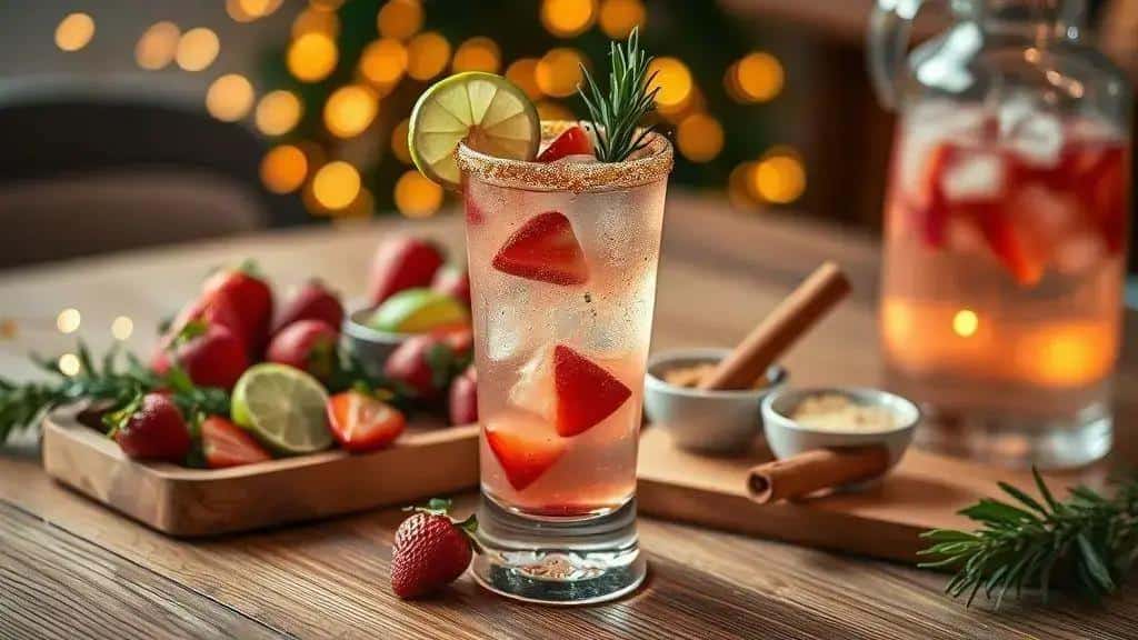 Apresentação, decoração e toques natalinos para a bebida Apresentação, decoração e toques natalinos para a bebida