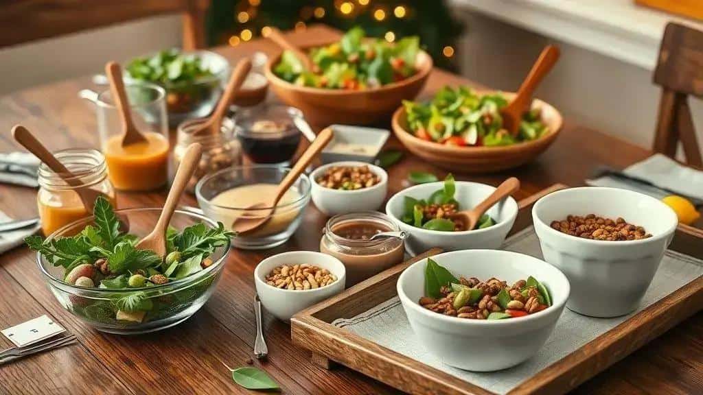apresentação, montagem e dicas para servir as saladas na ceia