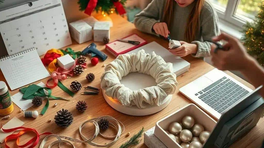 Artesanato e enfeites DIY: calendário de produção