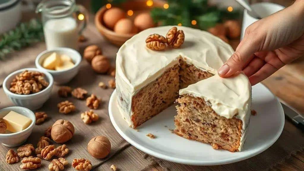 Bolo de nozes com cobertura de creme: ingredientes, como preparar e variações