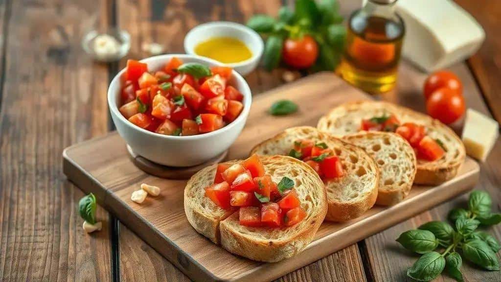 Bruschetta clássica — ingredientes, preparo e variações