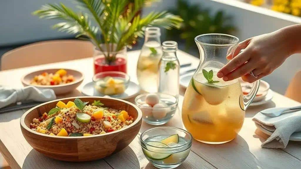 Ceia leve e refrescante: pratos e bebidas ideais para o calor