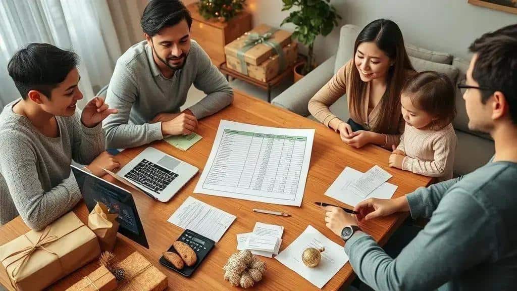 Checklist financeiro e orçamento familiar para a ceia