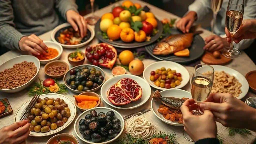 Comidas e bebidas típicas de ano novo Comidas e bebidas típicas de ano novo