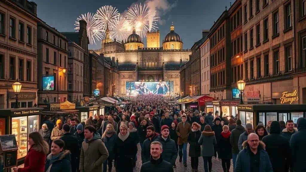 Como acontece a celebração na Royal Mile e no Castelo de Edimburgo