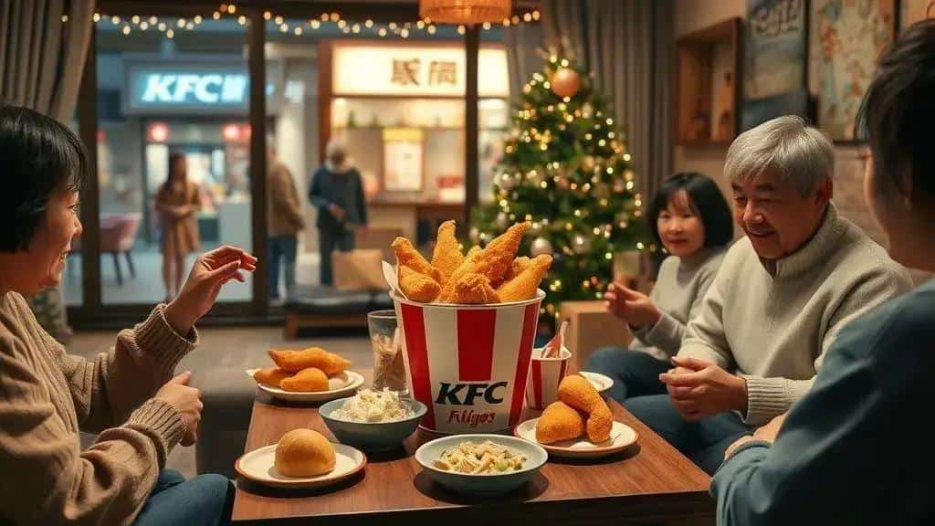 Como as famílias japonesas comem KFC no Natal: costumes e pedidos Como as famílias japonesas comem KFC no Natal: costumes e pedidos