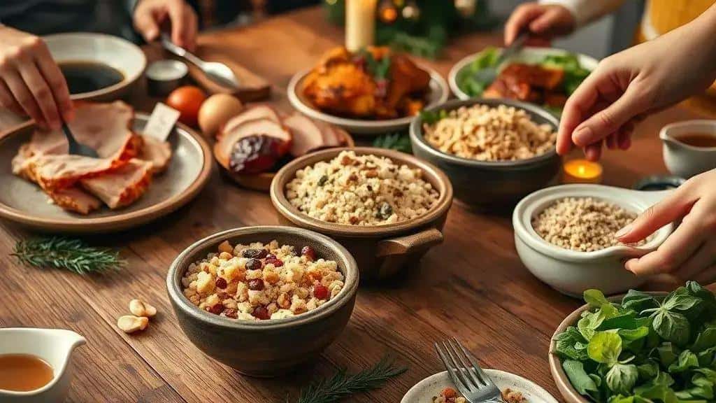 Como combinar e servir farofas com outros pratos da ceia