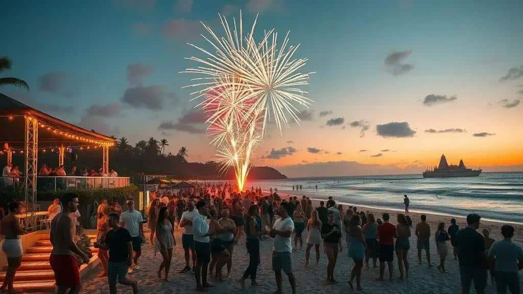 Como é o réveillon nas praias: festas e fogos