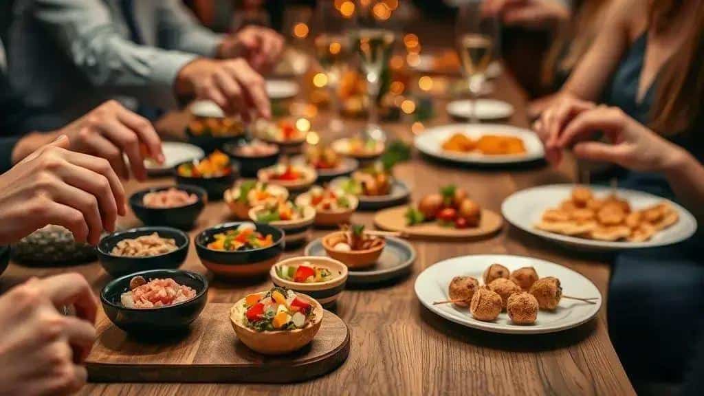 Como escolher entradas conforme o menu e os convidados