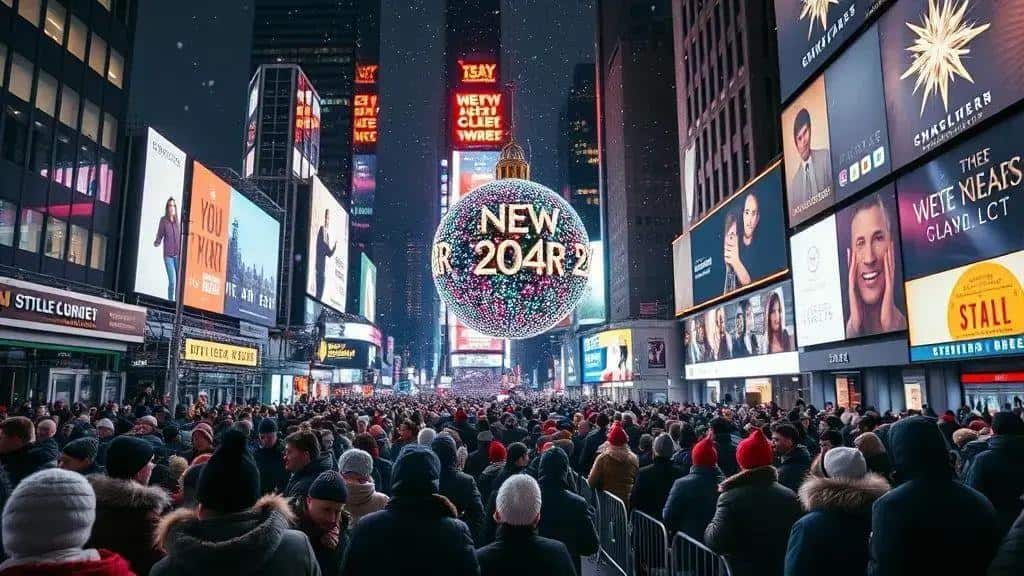 Como funciona a celebração do ball drop