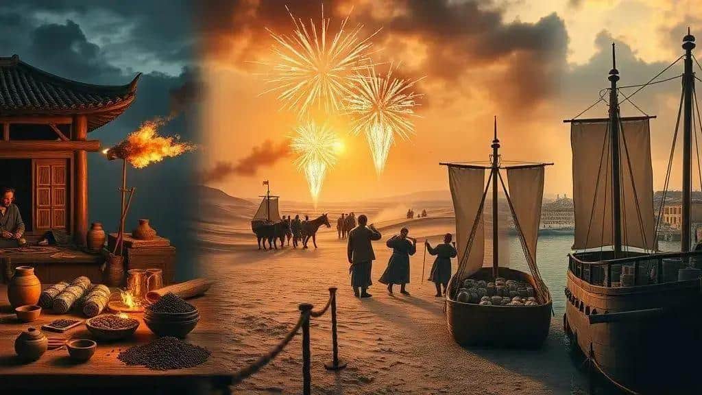 Como os fogos se espalharam da China para o Ocidente