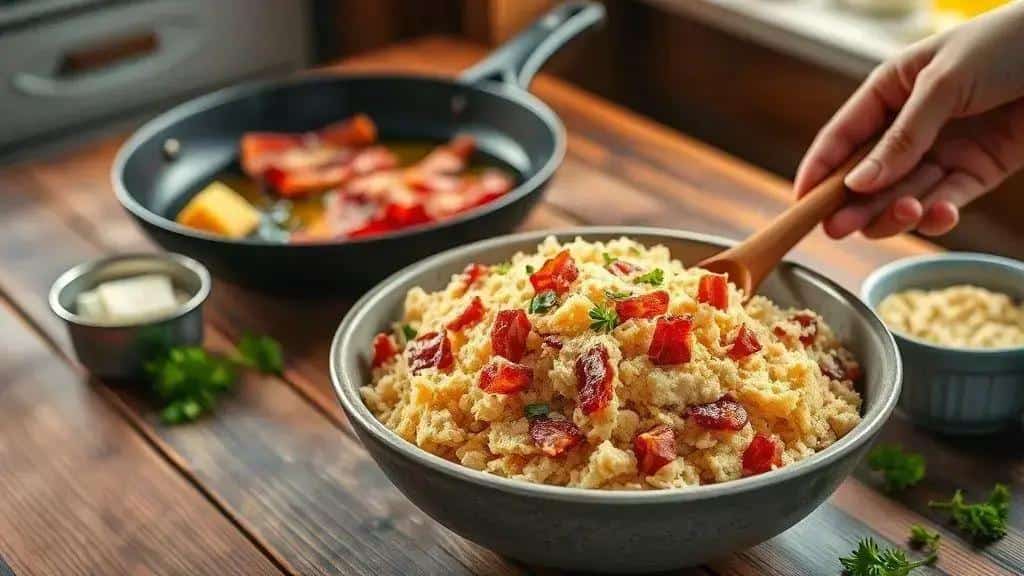 Como preparar a farofa de bacon crocante Como preparar a farofa de bacon crocante