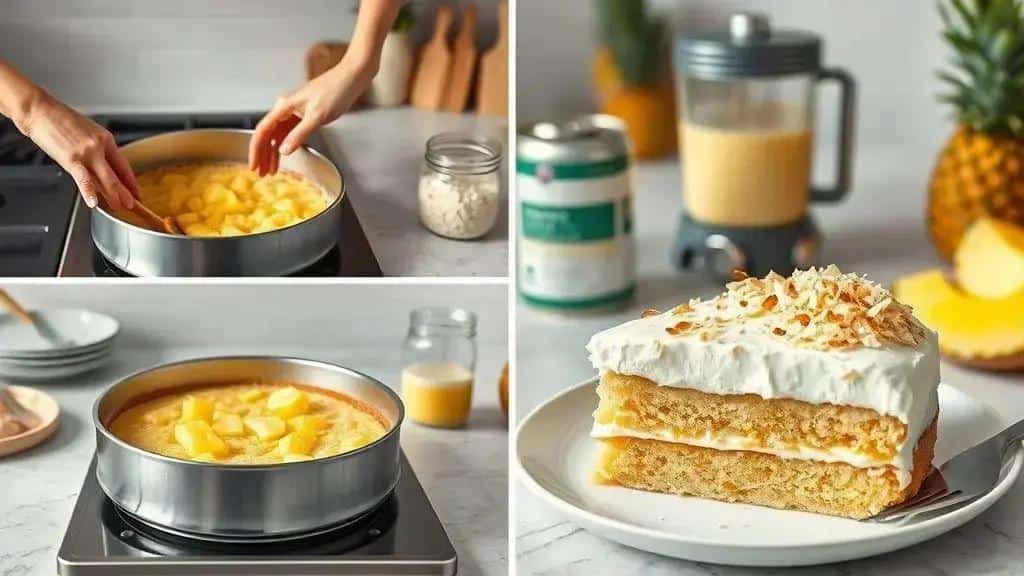 Como preparar a torta gelada de abacaxi com coco