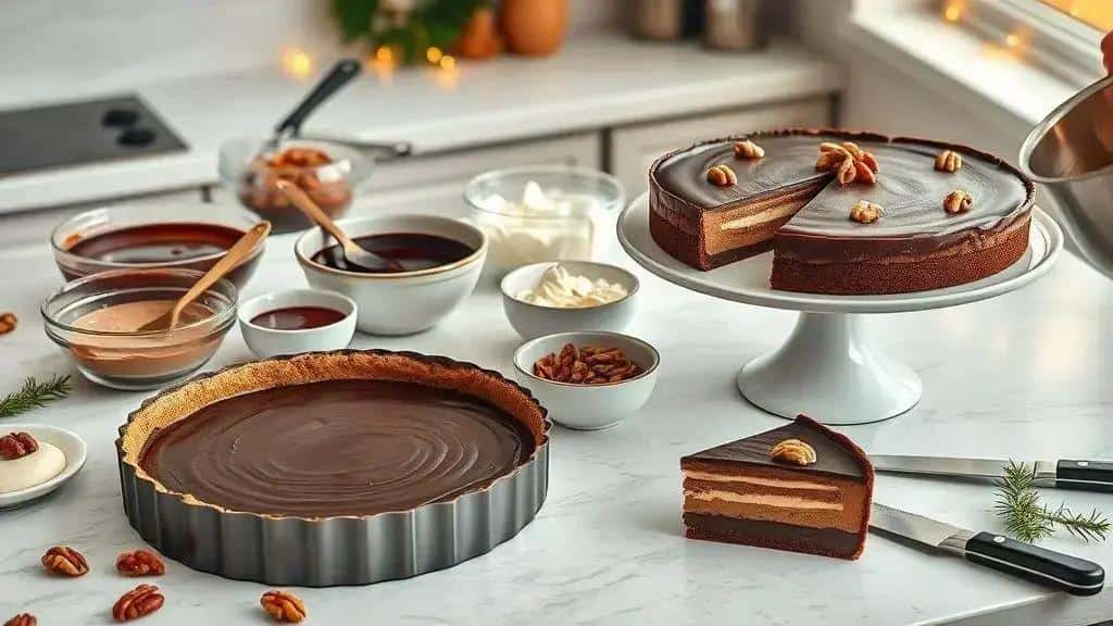 Como preparar a torta gelada de chocolate e nozes