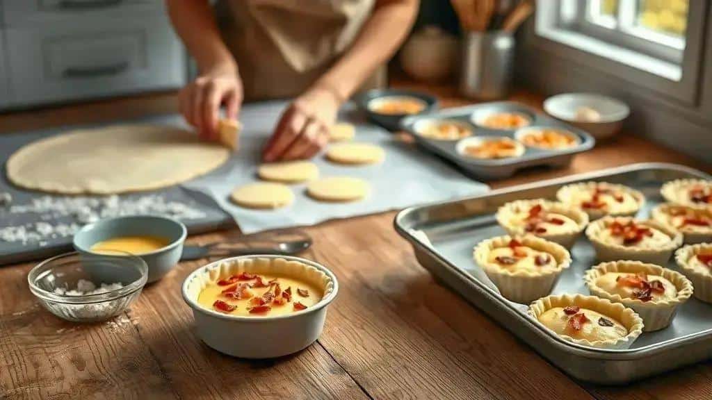 Como preparar mini quiche lorraine individual passo a passo Como preparar mini quiche lorraine individual passo a passo