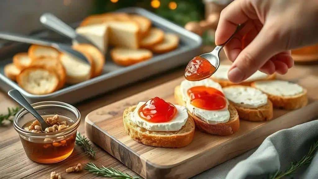 como preparar o canapé 2: crocante de brie com geleia de pimenta