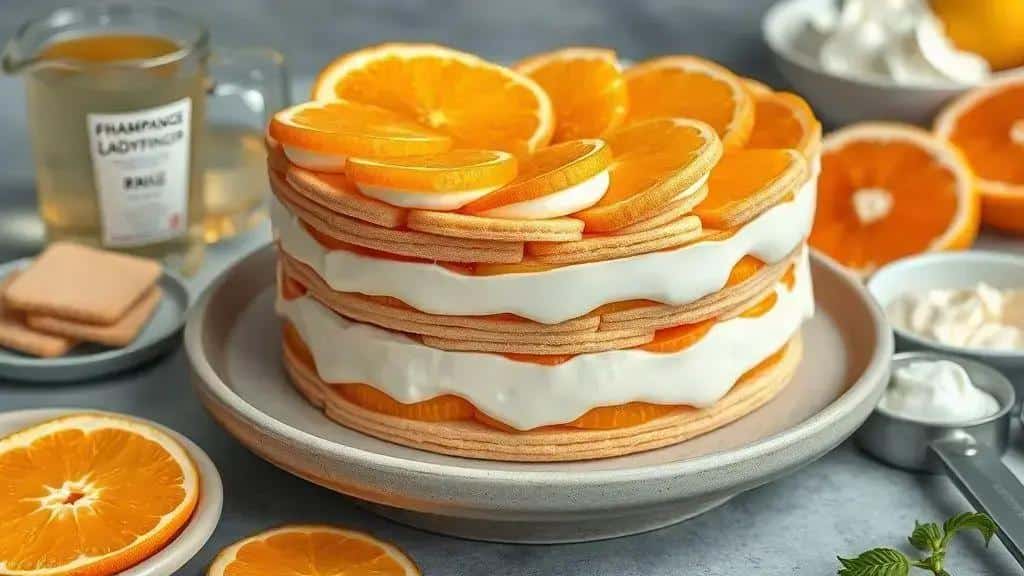 como preparar pavê de frutas cítricas e champanhe