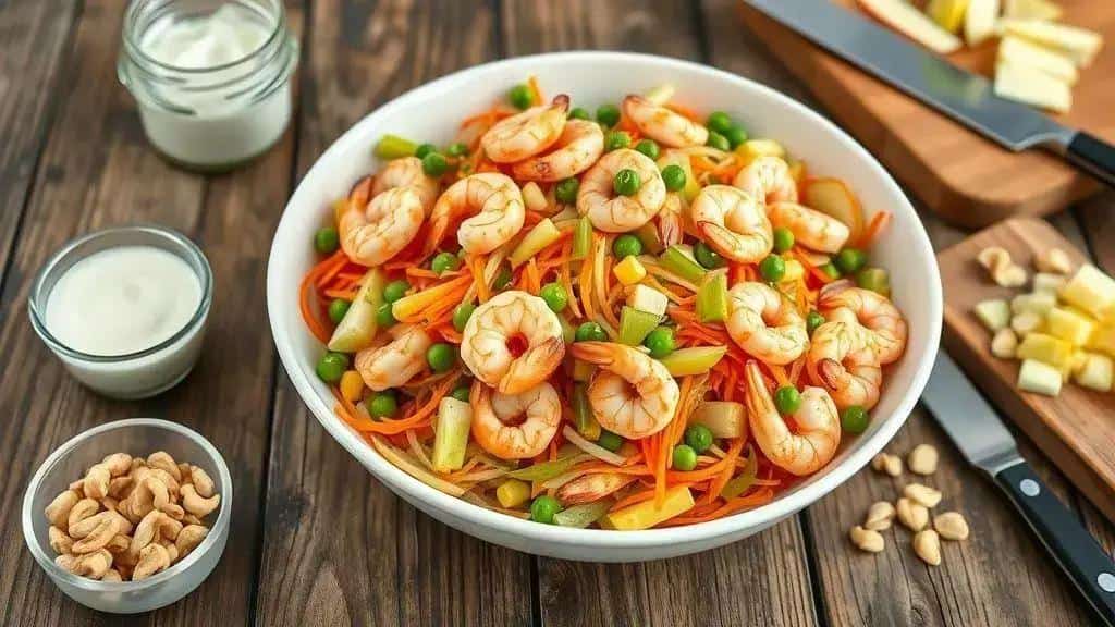 Como preparar salpicão de camarão passo a passo Como preparar salpicão de camarão passo a passo