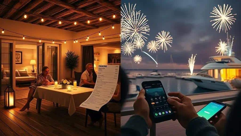 Comparativo de custos: hospedagem, eventos e alimentação
