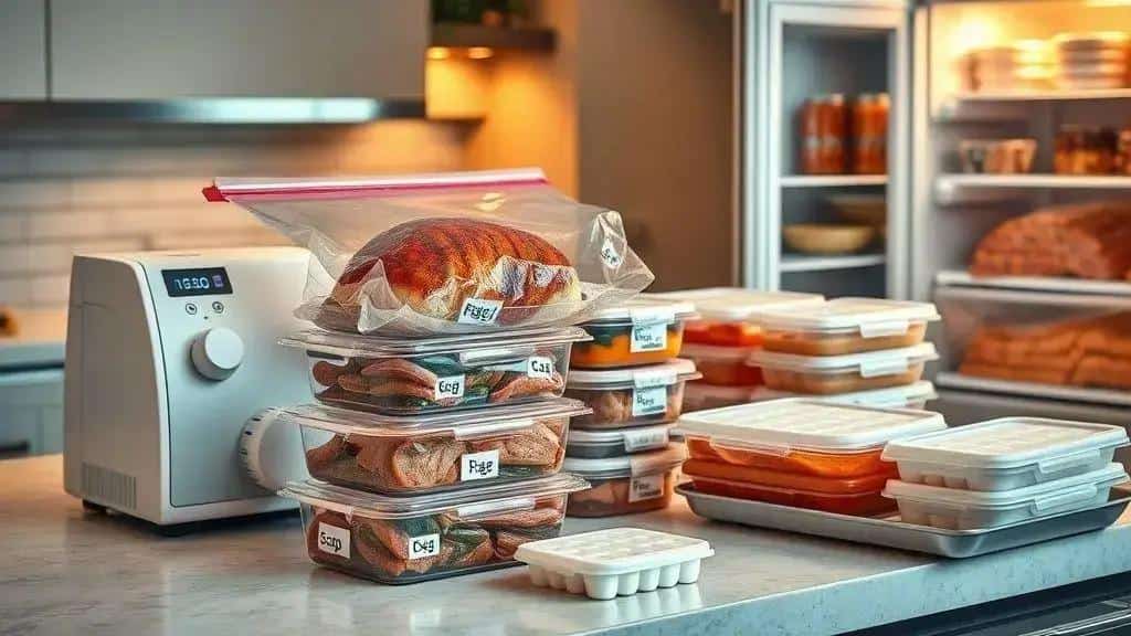 Conservação de alimentos para a ceia: congelamento e vácuo