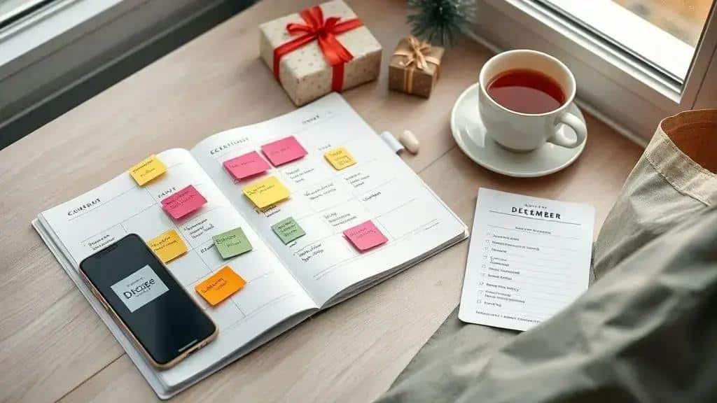 Cronograma dia a dia para um dezembro tranquilo