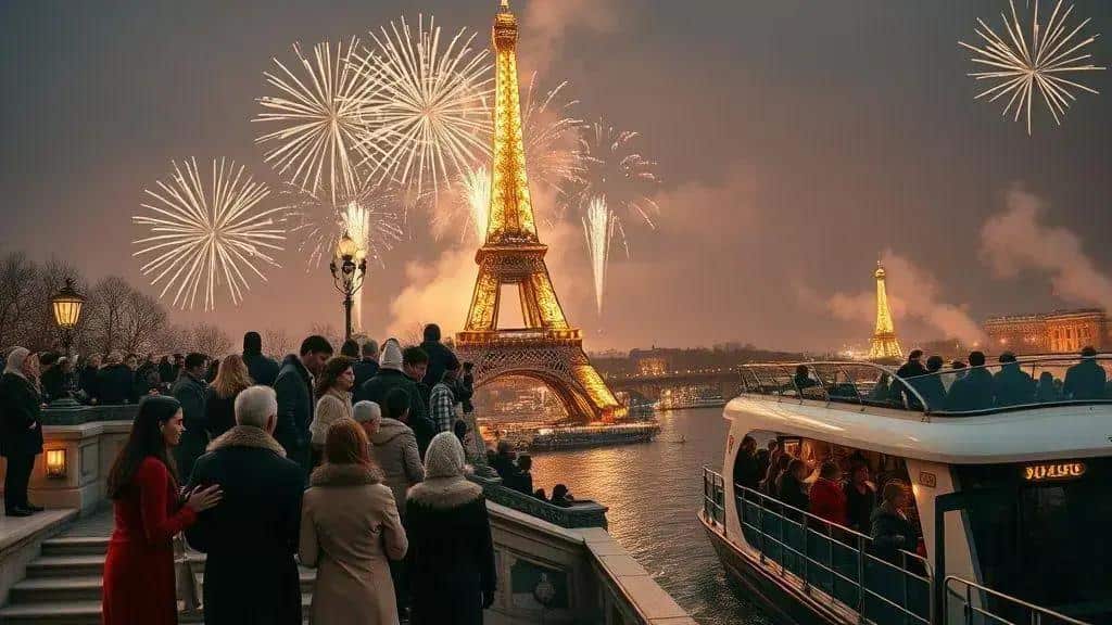 Cruzeiros e locais com vista para a Torre Eiffel