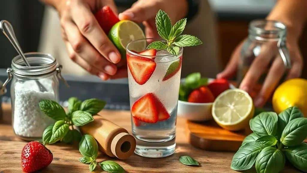 Curiosidades e truques do manjericão e do morango na caipirinha