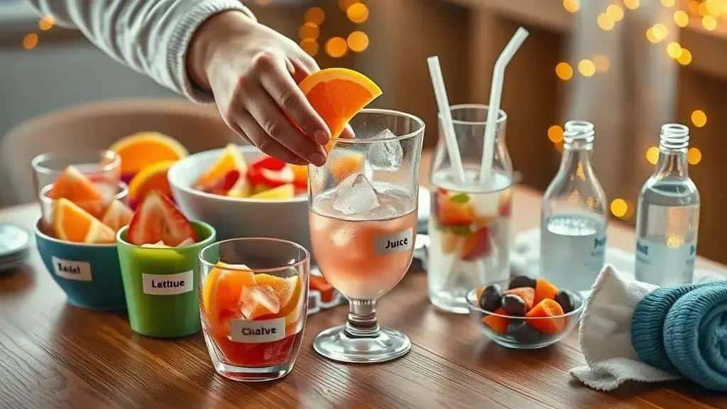 Dicas de segurança, tempo e organização ao servir coquetéis sem álcool às crianças