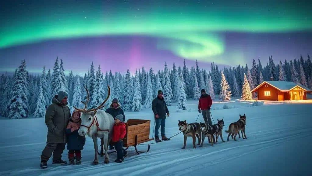 Experiências imperdíveis: safári de renas, aurora boreal e trenós