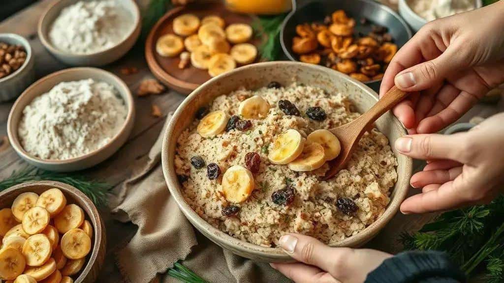 Farofa com banana e passas para ceias afetivas