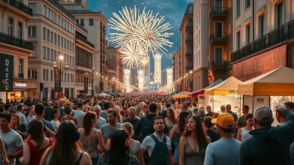 Festas de rua, shows e fogos de artifício