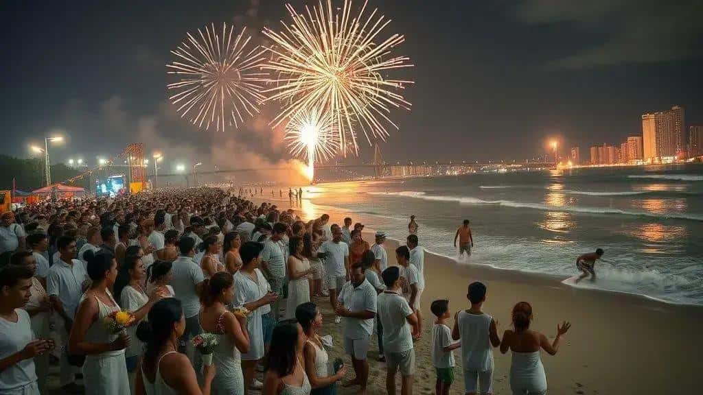 Fogos de ano novo no Brasil: rituais, festas e grandes shows
