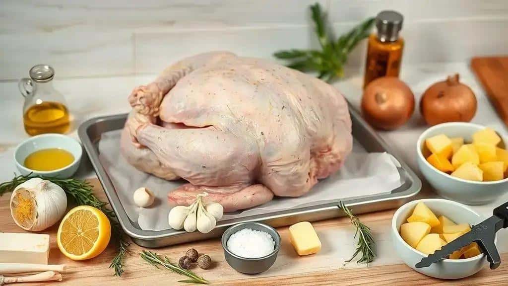 frango assado rápido — ingredientes do frango assado rápido