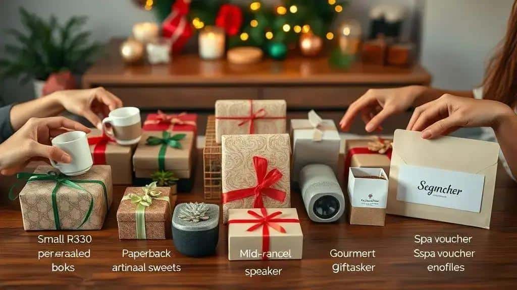Ideias criativas de presentes por orçamento e perfil