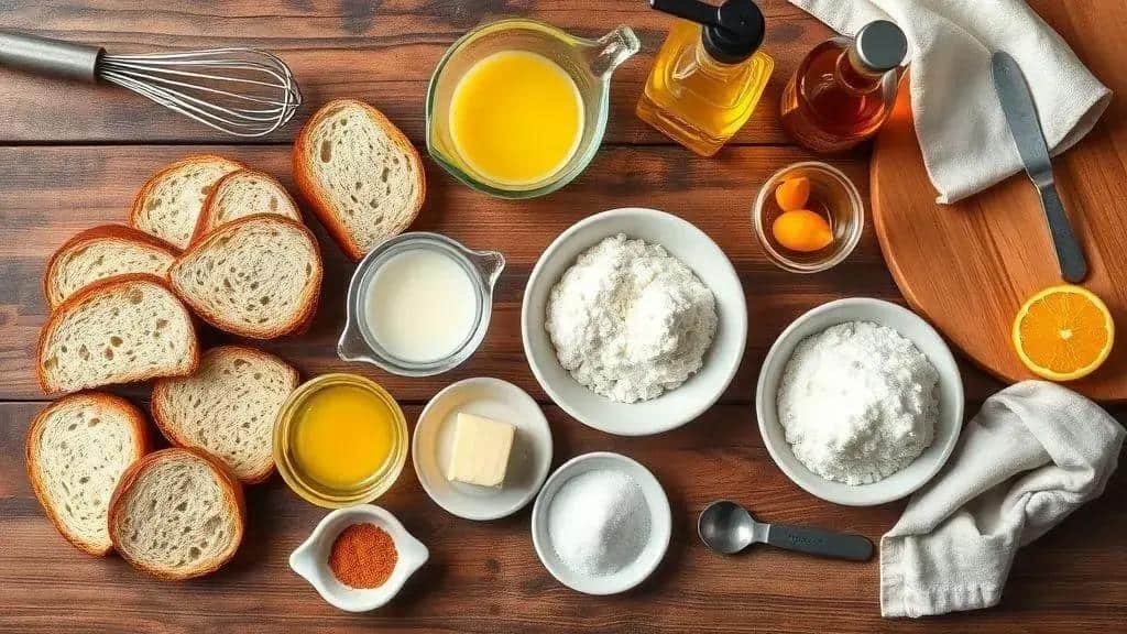 Ingredientes da rabanada clássica