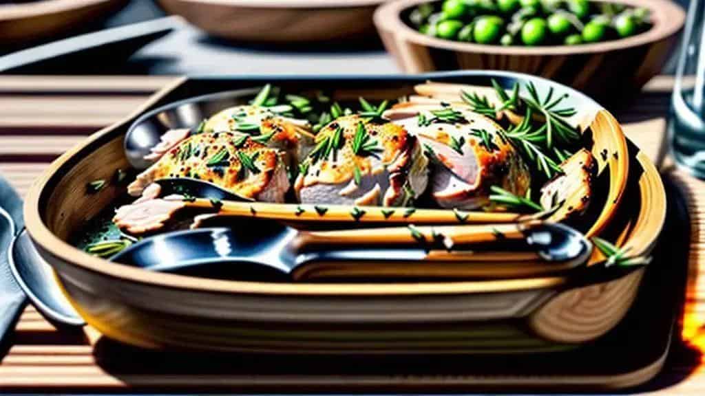 Ingredientes da receita sobrecoxa assada com ervas