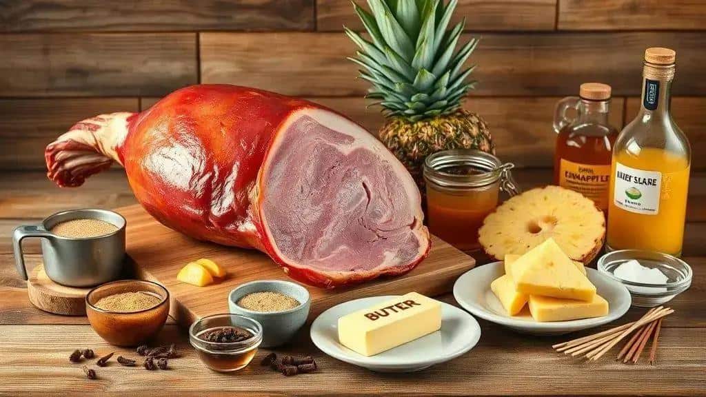 Ingredientes da receita Tender Assado no Abacaxi Caramelizado