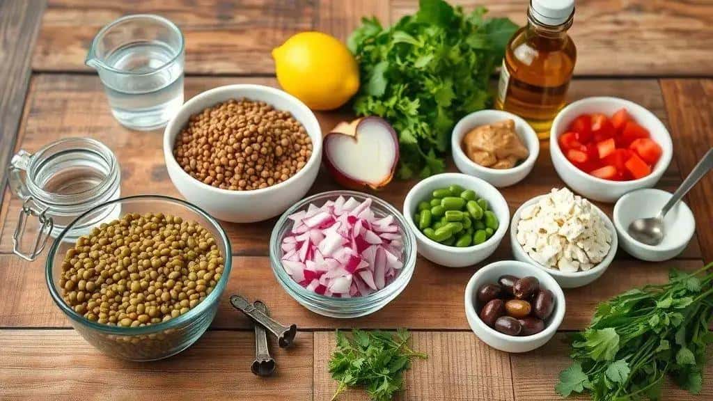 Ingredientes da receita Vinagrete de Lentilha Especial