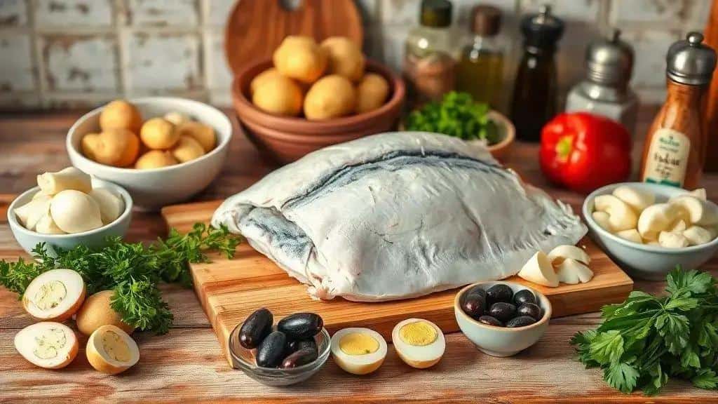 Ingredientes do bacalhau tradicional Ingredientes do bacalhau tradicional