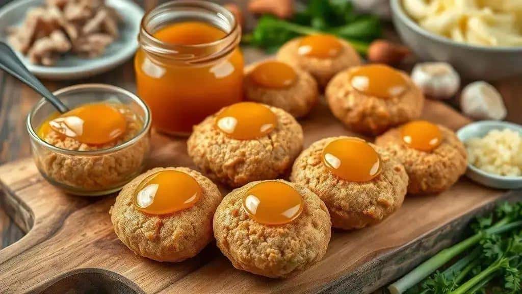 Ingredientes do bolinho de pernil com geleia de maçã