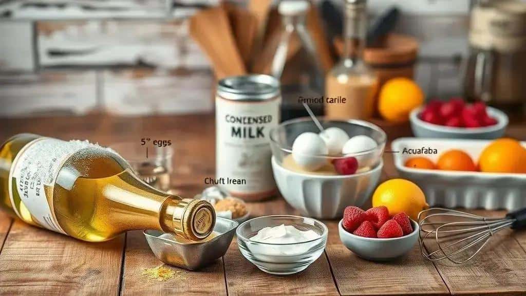 Ingredientes do mousse de espumante Ingredientes do mousse de espumante