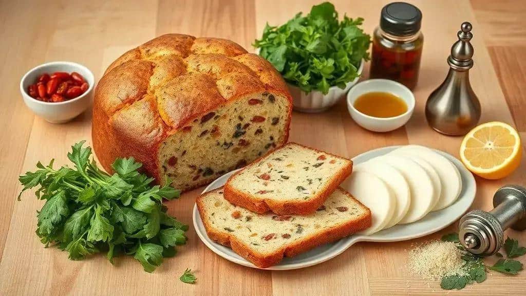 Ingredientes do panetone tomate seco, rúcula e queijo Ingredientes do panetone tomate seco, rúcula e queijo