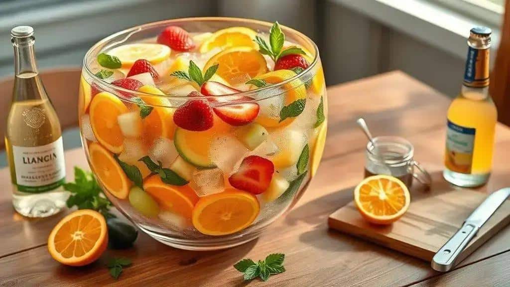 Ingredientes do ponche de espumante