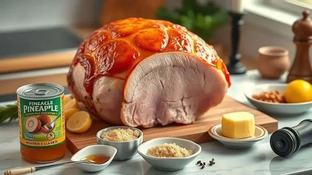 Ingredientes do tender agridoce com abacaxi