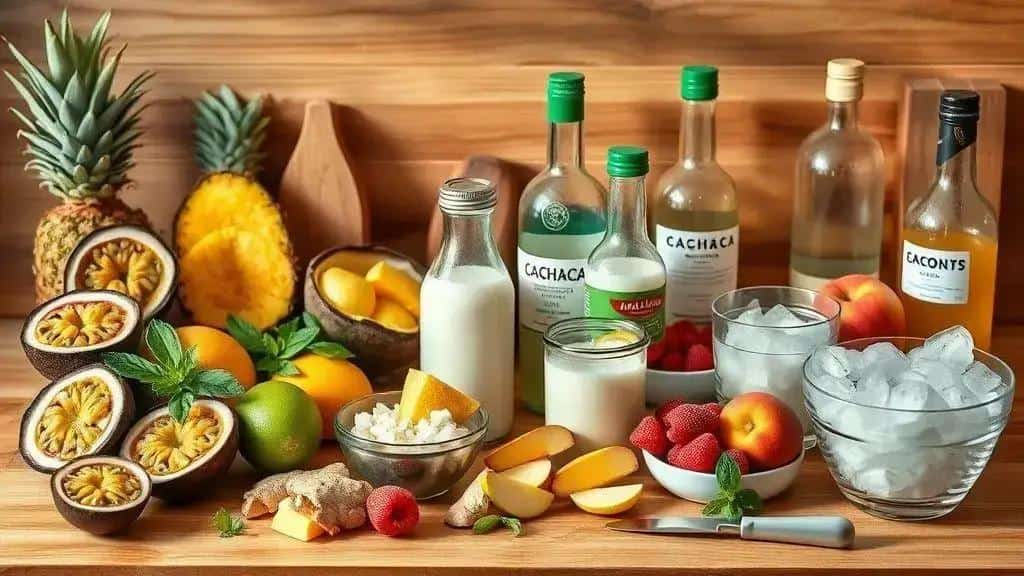 Ingredientes dos 10 drinks: lista prática