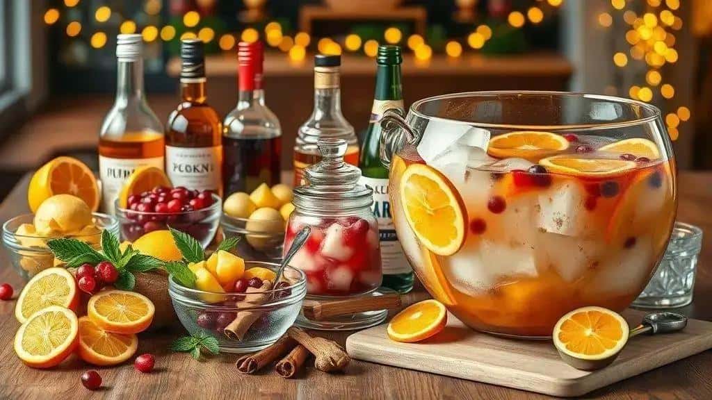 ingredientes essenciais e bases para ponches