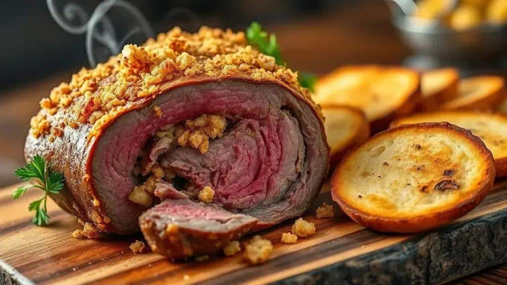 Maminha Recheada com Farofa