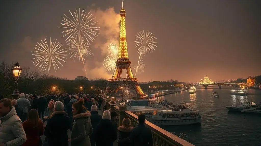 Melhores pontos para ver os fogos na noite de réveillon